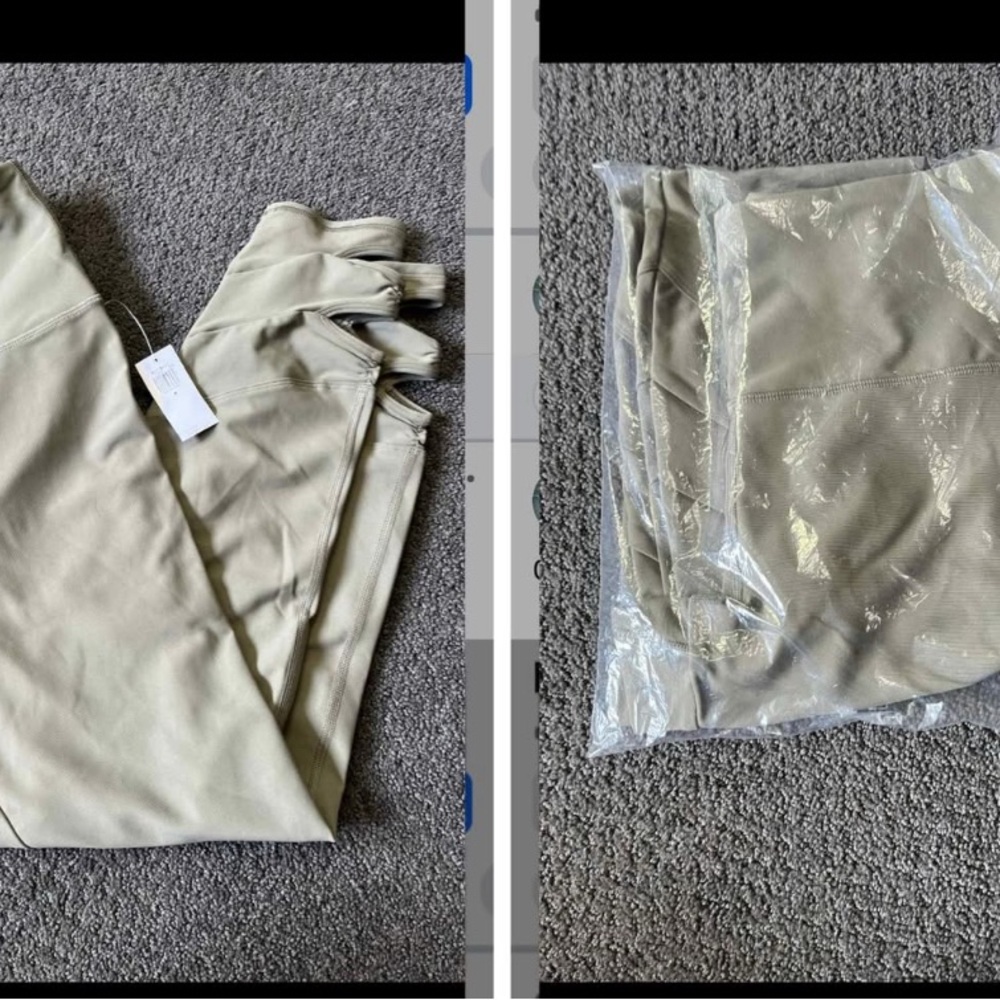 New old navy olive leggings size medium cute cutout bottoms at ankle